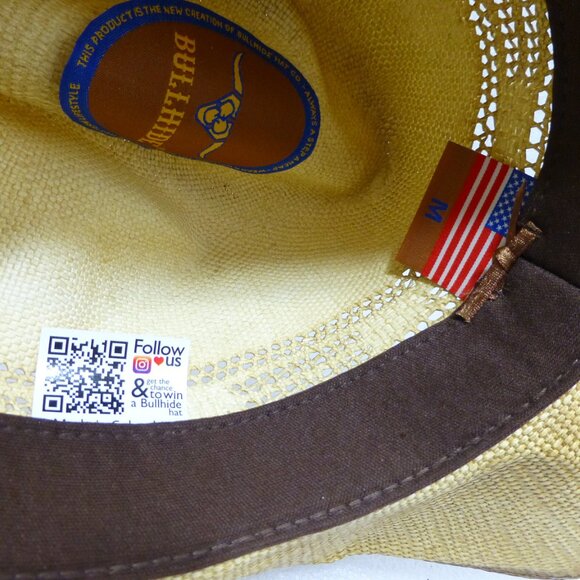 Bullhide Full Speed straw cowboy hat natural distress adult medium - Picture 9 of 9